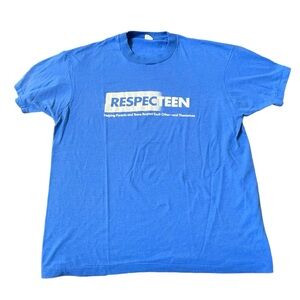 Vintage 1980s RespecTEEN Royal Blue Single Stitch Lightweight Graphic Tee
